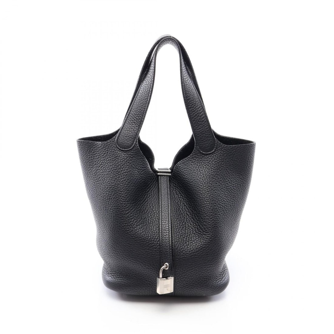 Hermes Picotin Lock MM Handbag, Taurillon Clemence Leather, Women's, Black: --- Catalog ---Category: SizeSize (HxWxD): 21cm x 22cm x 17cm / 8.26'' x 8.66'' x 6.69''Category: DesignType: HandbagColor: BlackGender: WomenMaterial: Taurillon clemence leather Category: GeneralBran