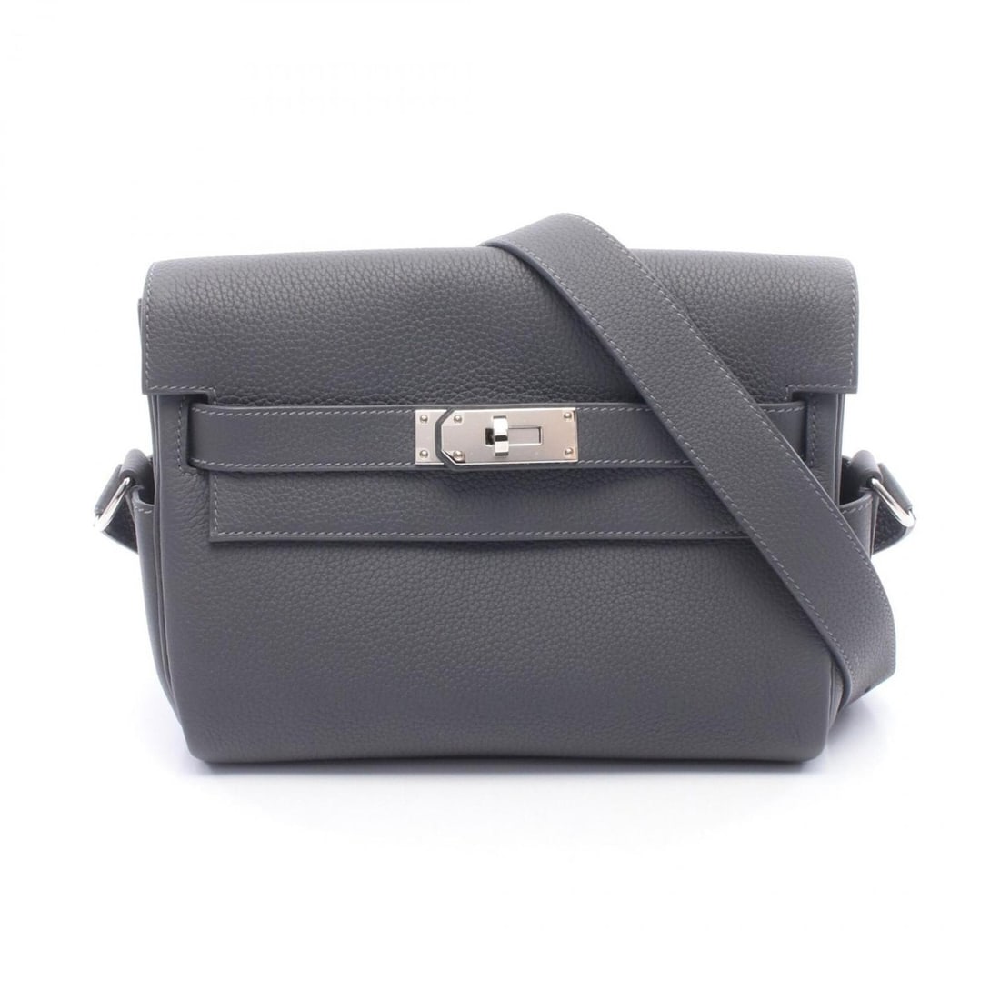 Hermes Kelly Messenger PM Shoulder Bag/Handbag, Leather, Togo Women's, Gray