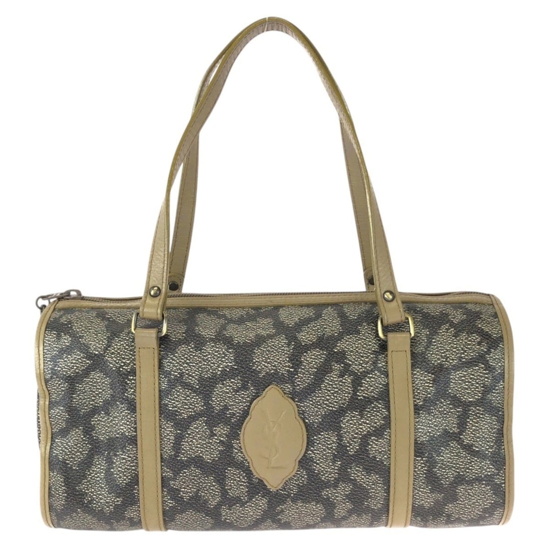 YVES SAINT LAURENT Vintage YSL Brown Beige Leather Handbag Mini Boston Bag with Gold Hardware for: --- Catalog ---Category: SizeSize (HxWxD): 14cm x 18cm x 8cm / 5.51'' x 7.08'' x 3.14''Category: DesignType: Boston bag, HandbagColor: Beige, BrownGender: WomenMaterial: PVC , Leather Category: Genera
