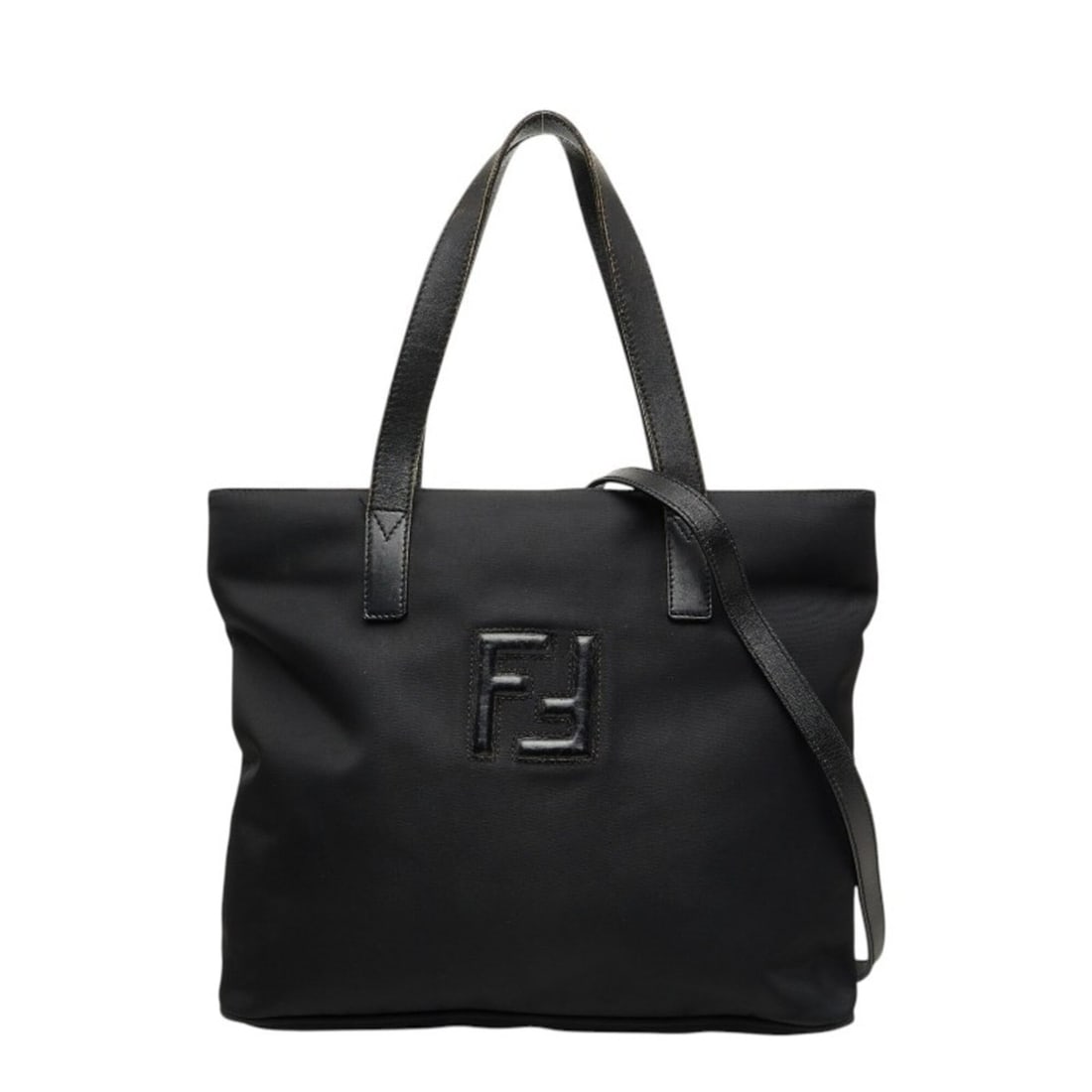 Fendi FF Logo Handbag, 2-Way Crossbody Shoulder Bag, Black Nylon Leather, Women's FENDI: --- Catalog ---Category: SizeSize (HxWxD): 25cm x 31cm x 10cm / 9.84'' x 12.2'' x 3.93''Category: DesignType: Handbag, Shoulder bagColor: BlackGender: WomenMaterial: Nylon , Leather Category: GeneralB