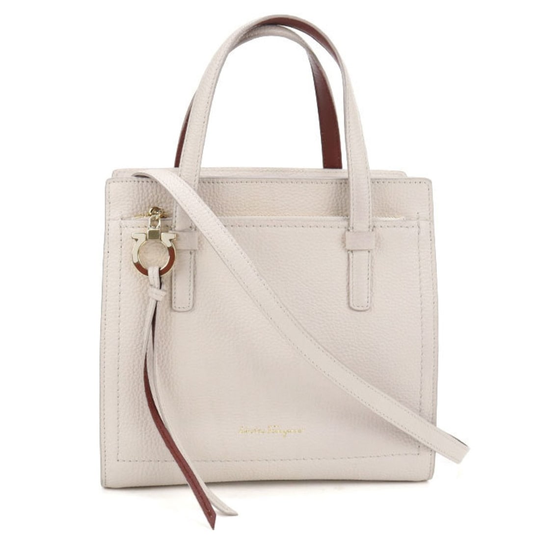 Salvatore Ferragamo FERRAGAMO Ferragamo Handbag 21 F473 Amy Small Tote Bag 2WAY Gancini Women's: --- Catalog ---Category: SizeSize (HxWxD): 22cm x 23.5cm x 11.5cm / 8.66'' x 9.25'' x 4.52''Category: DesignType: HandbagColor: IvoryGender: WomenMaterial: Leather Hardware Color: GoldLeather/Fur Type