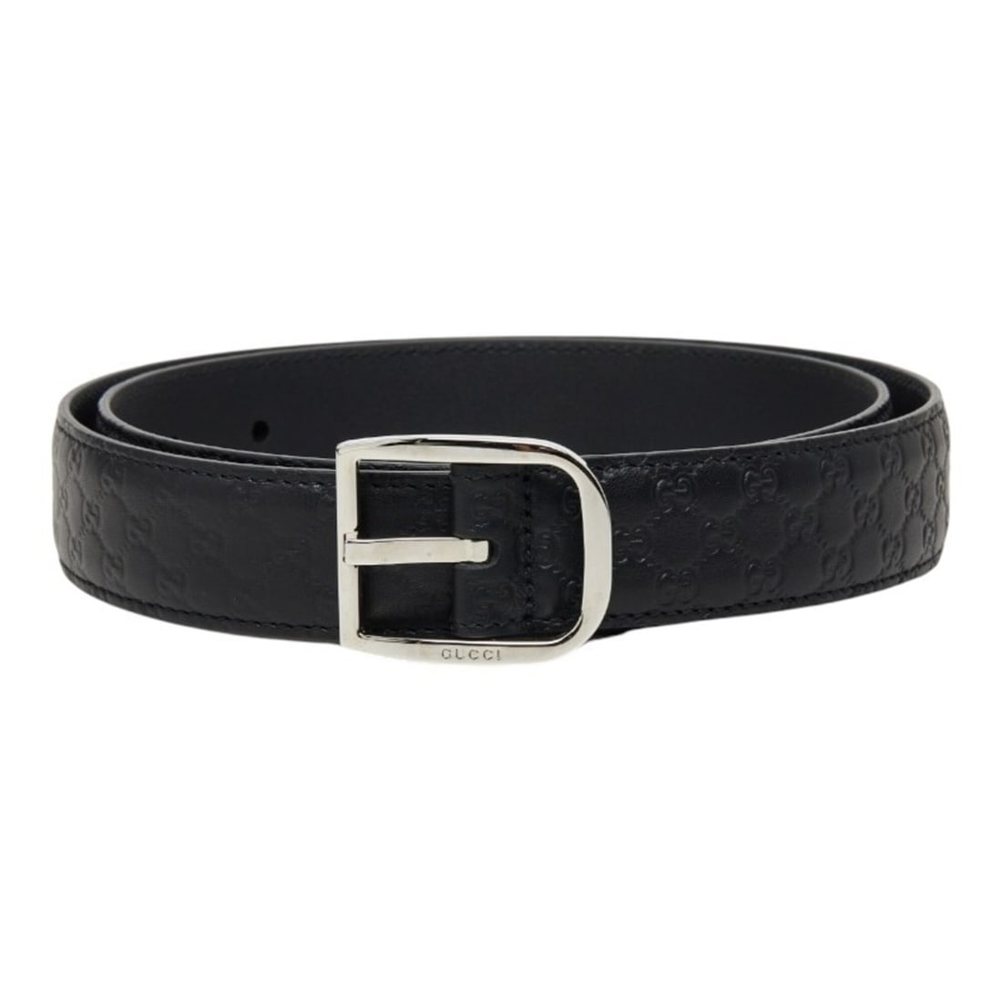 Gucci Microguccissima Belt 85?34 501523 Black Leather Men's GUCCI: --- Catalog ---Category: SizeLength: 81cm - 91cm / 31.88'' - 35.82''Category: DesignType: Standard beltColor: BlackGender: MenMaterial (Strap): Leather Category: GeneralMPN: 501523Brand: Gucci--- Item