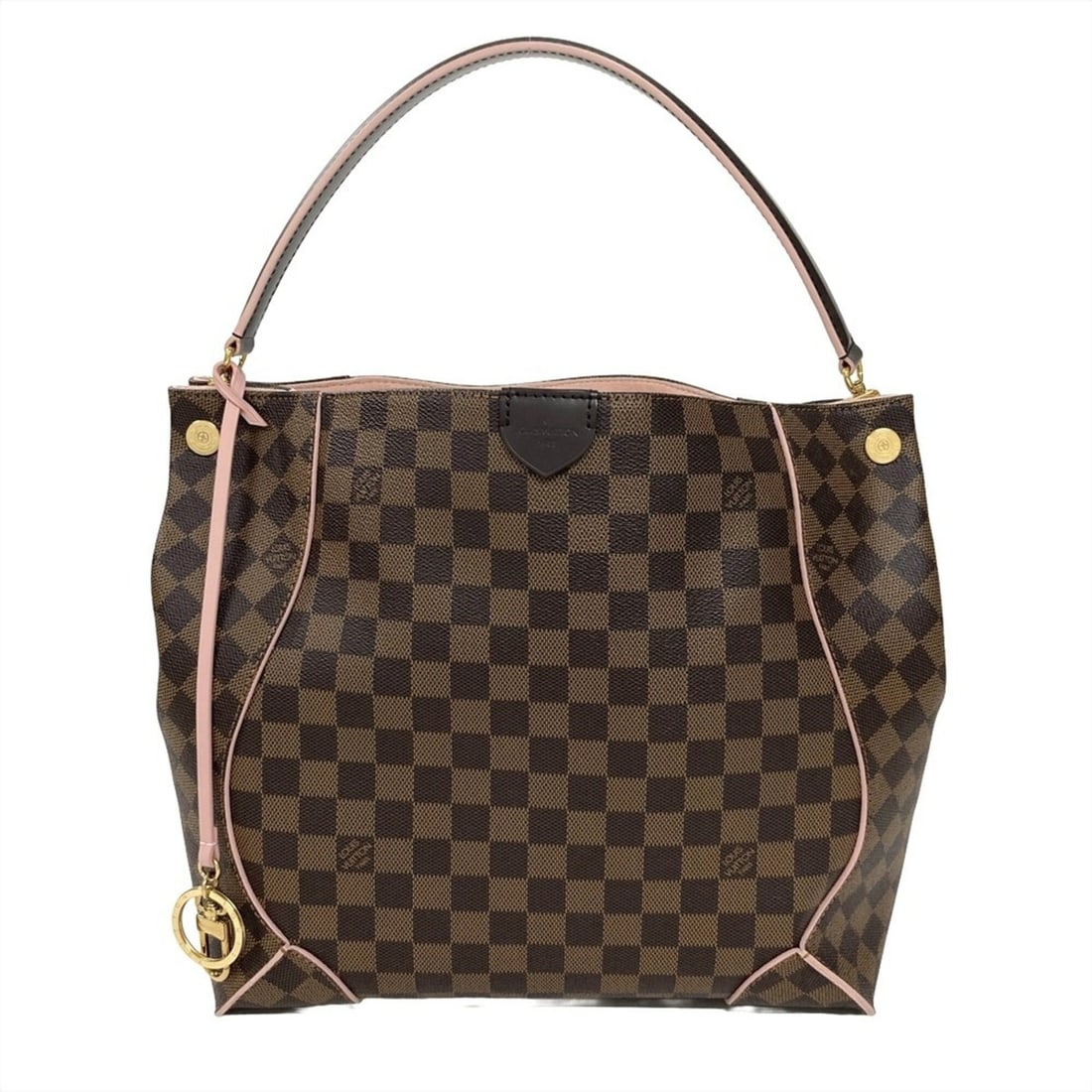 Louis Vuitton Caissa Hobo Shoulder Bag, Damier Ebene, N41556, Brown with Gold Hardware, SR2126 Rose: --- Catalog ---Category: SizeSize (HxWxD): 30cm x 31cm x 14cm / 11.81'' x 12.2'' x 5.51''Category: DesignType: Shoulder bagColor: Brown, Damier Canvas, Ebene, Pink, Rose ballerineGender: