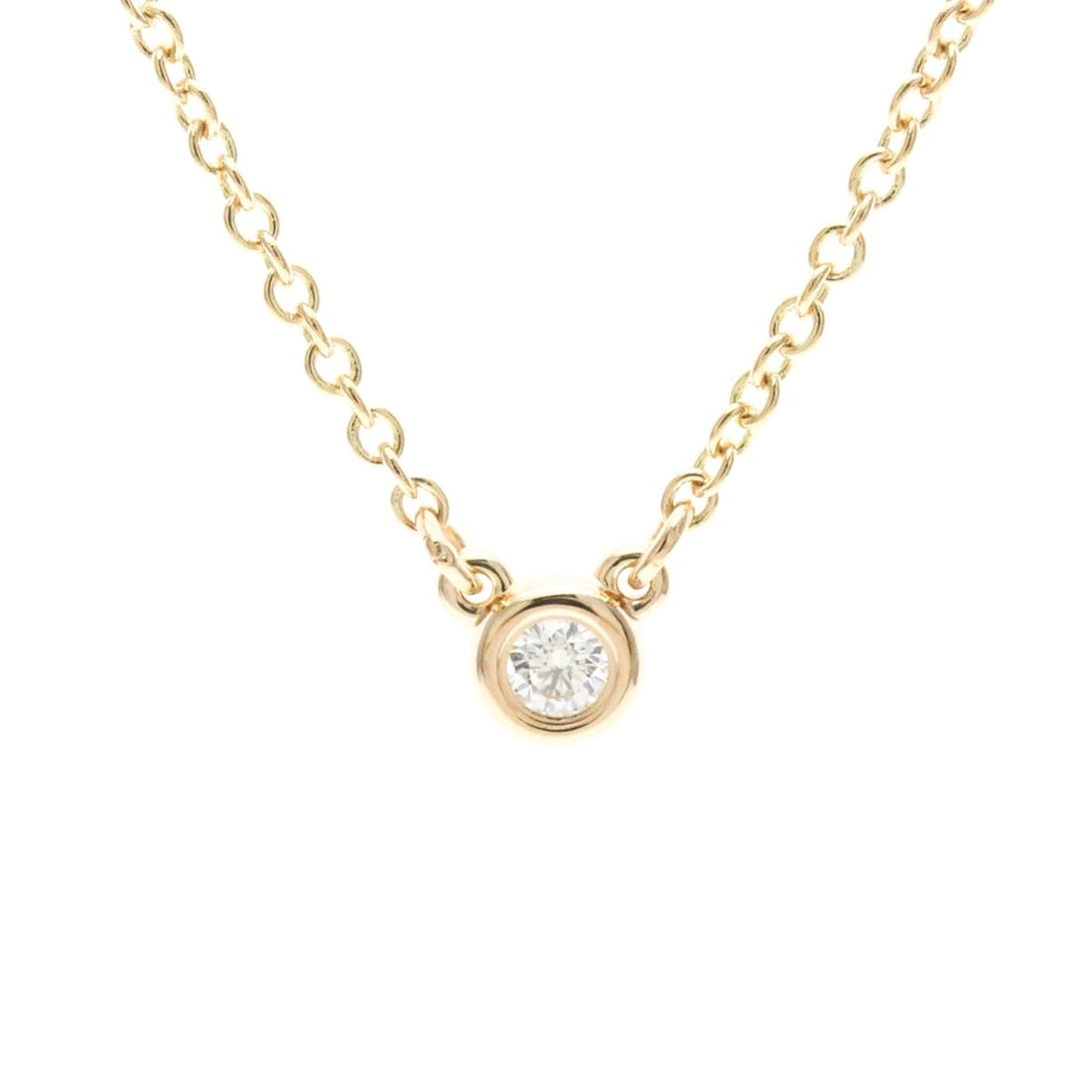 Tiffany By The Yard Necklace Pink Gold (18K) Diamond Men,Women Fashion Necklace (Pink Gold): --- Catalog ---Category: SizeWeight: 2.1g / 0.07oz.Pendant Size: 3.8mm x 3.8mm / 0.14'' x 0.14''Neck Circumference: 41 cm / 16.14''Category: DesignColor: Pink goldMetal: GoldStone: DiamondStyle: Fashi
