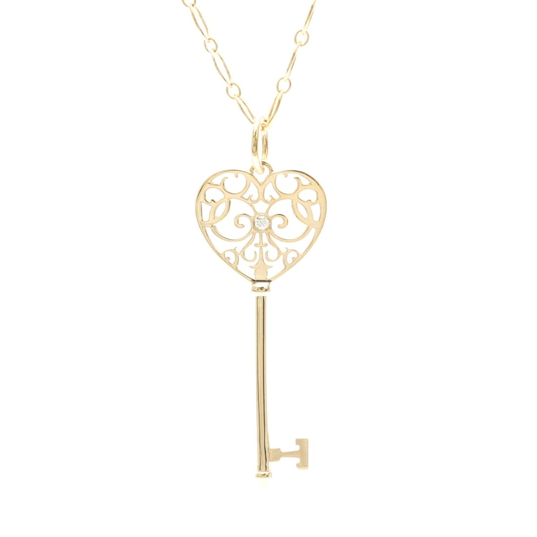 Tiffany Enchanted Heart Key Necklace Pink Gold (18K) Diamond Women,Men Fashion Necklace (Pink Gold): --- Catalog ---Category: SizeWeight: 6g / 0.21oz.Pendant Size: 40.7mm x 16mm / 1.6'' x 0.62''Neck Circumference: 41 cm / 16.14''Category: DesignColor: Pink goldMetal: GoldStone: DiamondStyle: FashionG