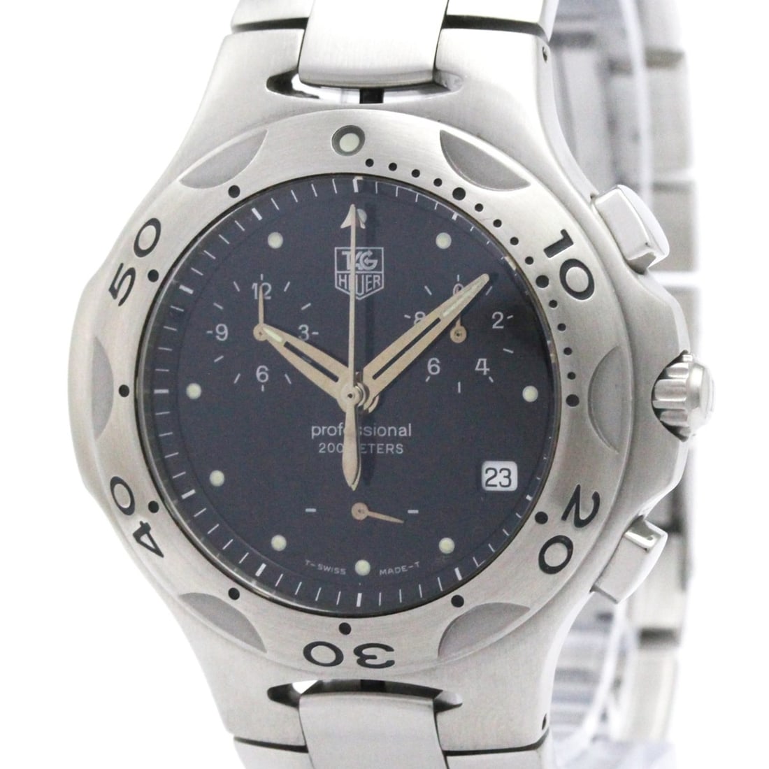 TAG HEUER Kirium Chronograph Steel Quartz Mens Watch CL1110 Polished (1 of 15)