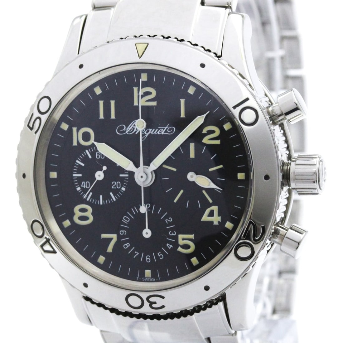 BREGUET Aeronavale Type XX Steel Automatic Mens Watch 3800 Polished: --- Catalog ---Category: SizeCase Diameter: 39mm / 1.54''Category: DesignType: WristwatchStyle: SportGender: MenColor (Dial): BlackMaterial (Band): Stainless steelMaterial (Case): Stainless steelCateg