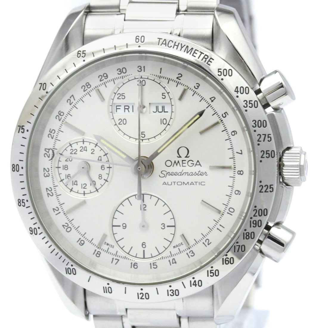 OMEGA Speedmaster Triple Date Steel Automatic Watch 3521.30 Polished