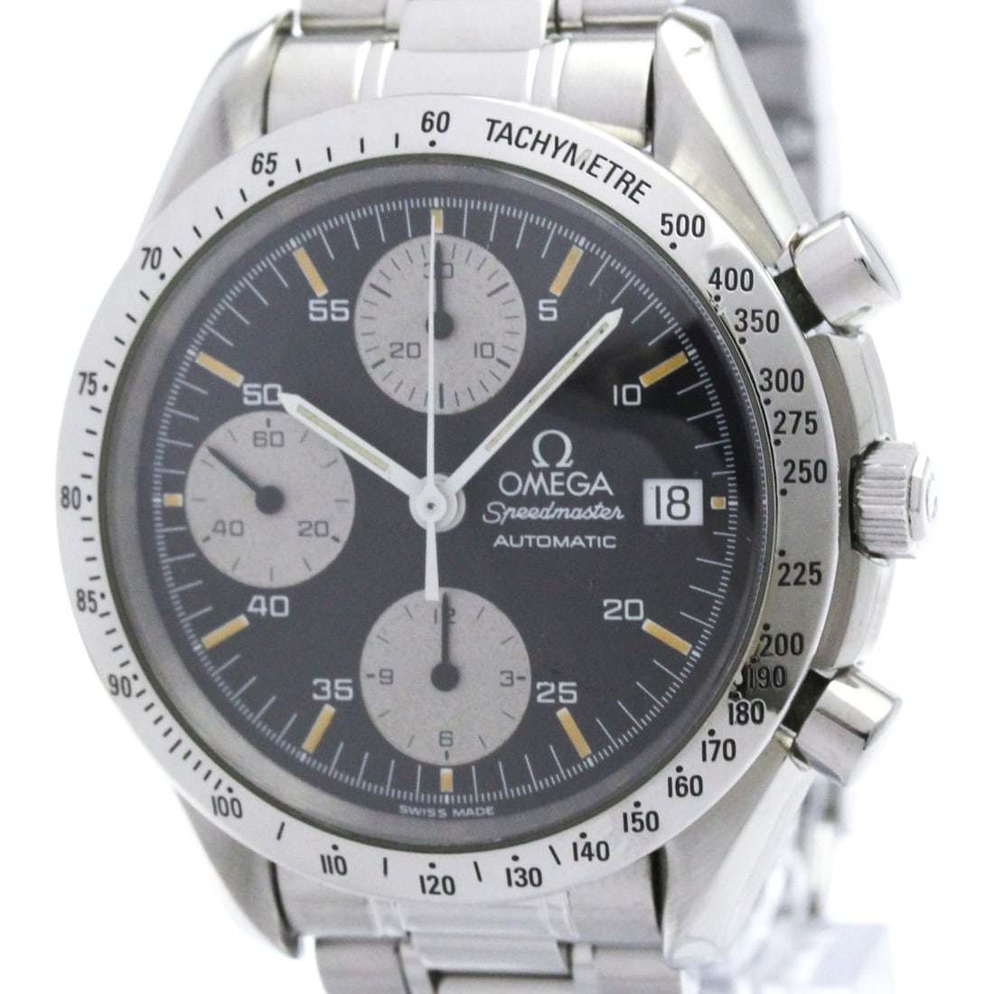 OMEGA Speedmaster Date Steel Automatic Mens Watch 3511.50 Polished: --- Catalog ---Category: SizeCase Diameter: 39mm / 1.54''Category: DesignType: WristwatchStyle: SportGender: MenColor (Dial): BlackMaterial (Band): Stainless steelMaterial (Case): Stainless steelCateg