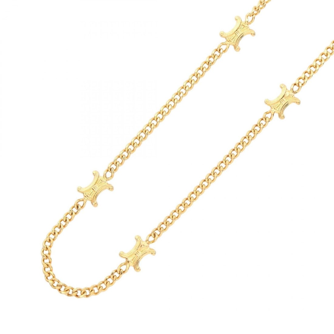 Celine Macadam Necklace, Gold Plated (GP), Women's, Tone: --- Catalog ---Category: SizePendant Size: 9mm x 9mm / 0.35'' x 0.35''Neck Circumference: 80 cm / 31.49''Category: DesignColor: GoldGender: WomenMaterial: Gold platingNecklace Type: NecklaceCategory: 