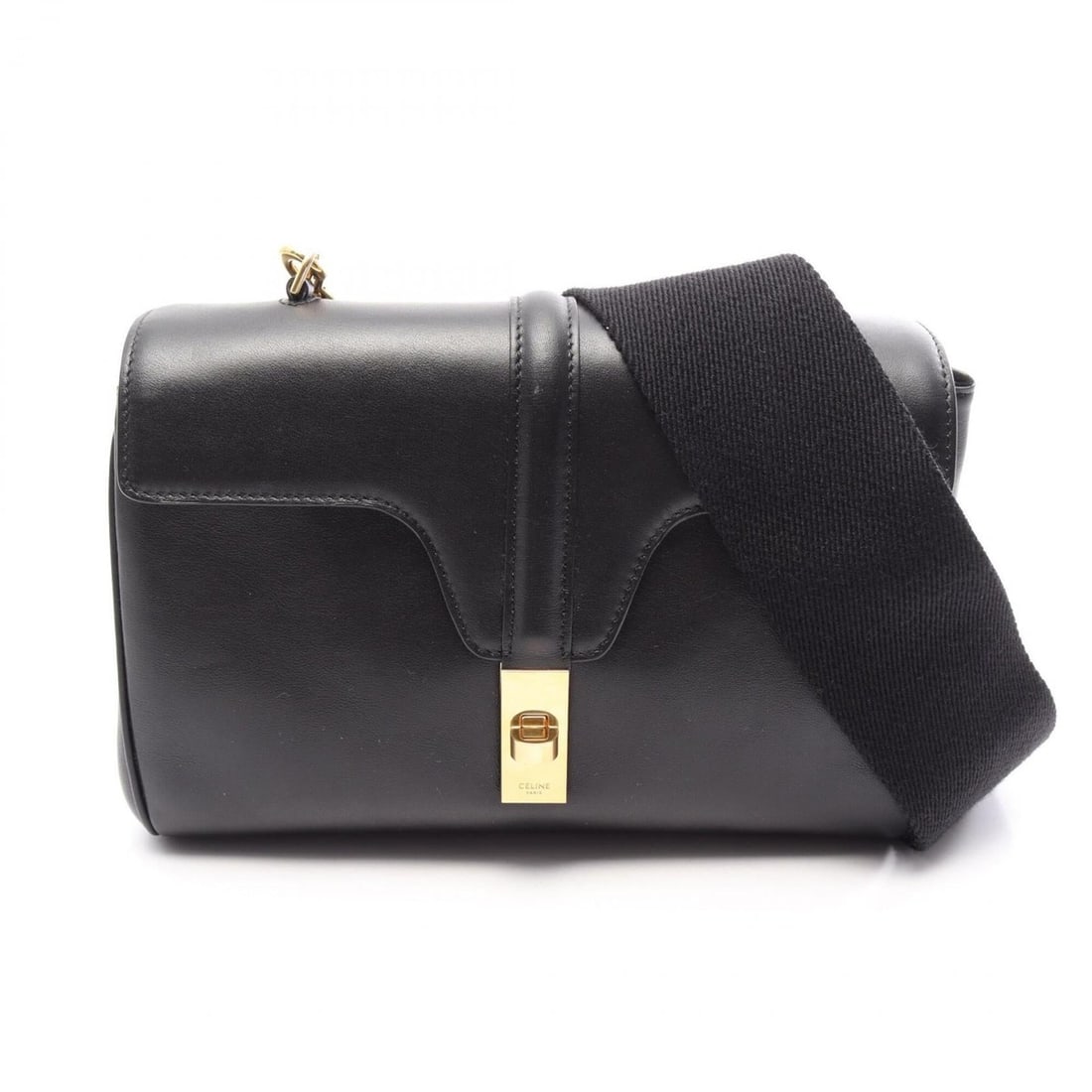 Celine Teen Soft 16 Shoulder Bag/Handbag, Leather, Women's, Black: --- Catalog ---Category: SizeSize (HxWxD): 17cm x 24cm x 7cm / 6.69'' x 9.44'' x 2.75''Category: DesignType: Handbag, Shoulder bagColor: BlackGender: WomenMaterial: Leather Category: GeneralBrand: Cel