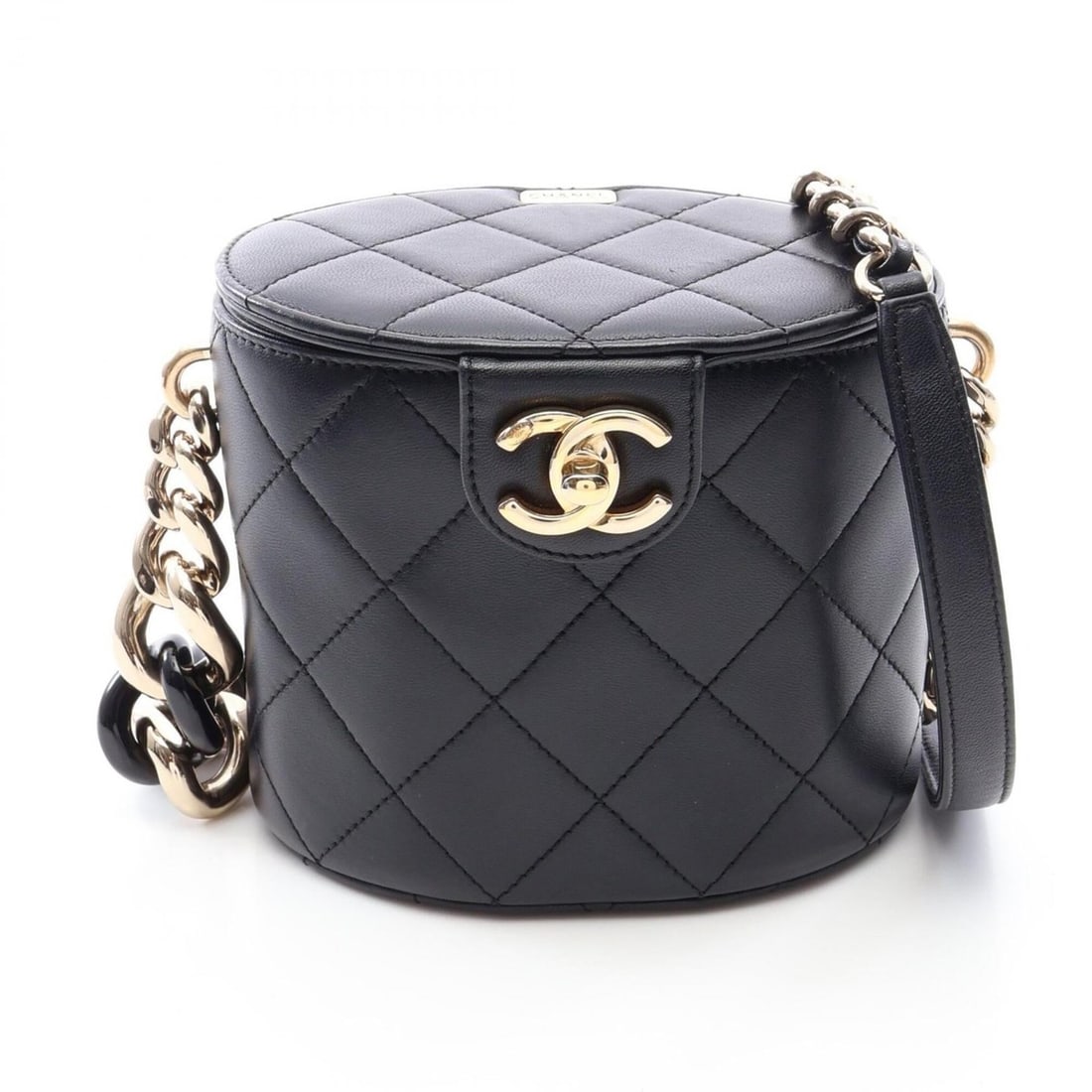 Chanel Matelassé Shoulder Bag/Handbag, Lambskin Leather, Women's, Black (AS1355): --- Catalog ---Category: SizeSize (HxWxD): 13cm x 15cm x 10cm / 5.11'' x 5.9'' x 3.93''Category: DesignType: Handbag, Shoulder bagColor: BlackGender: WomenMaterial: Leather Leather/Fur Type: LambskinC