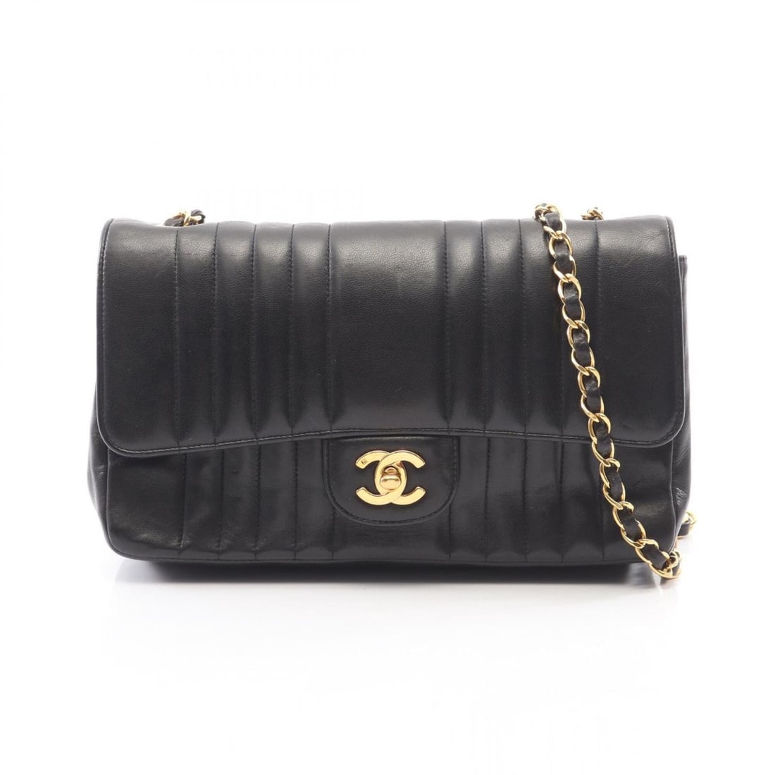 Chanel Mademoiselle Shoulder Bag/Handbag, Lambskin Leather, Women's, Black: --- Catalog ---Category: SizeSize (HxWxD): 15cm x 25cm x 6.5cm / 5.9'' x 9.84'' x 2.55''Category: DesignType: Handbag, Shoulder bagColor: BlackGender: WomenMaterial: Leather Leather/Fur Type: Lambskin