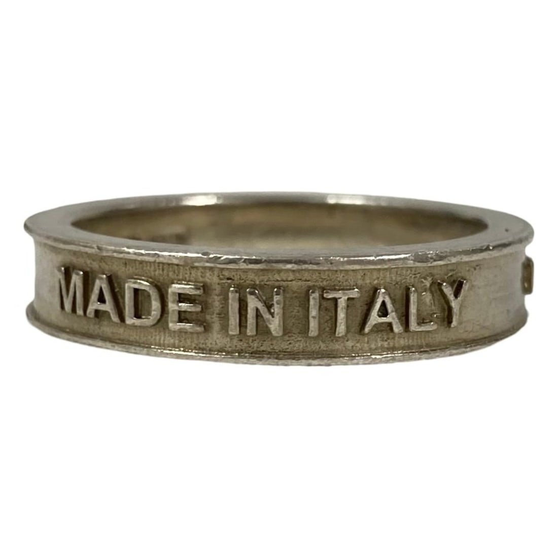 GUCCI Interlocking G Script Logo Ring, 925 Sterling Silver, Size 2, Men's - 2