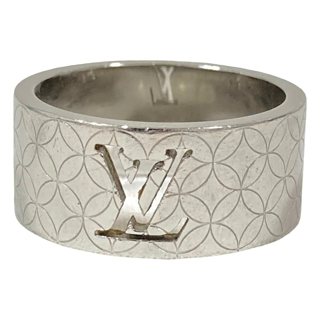 LOUIS VUITTON Louis Vuitton Bague Champs-Élysées Ring M65456 Size L (equivalent) Silver Color: --- Catalog ---Category: SizeJP Size: 21US Size: 10Category: DesignType: Band ringColor: SilverGender: MenCategory: GeneralBrand: Louis Vuitton--- Item List ---Section: ConditionRanking: Rank SA Used 