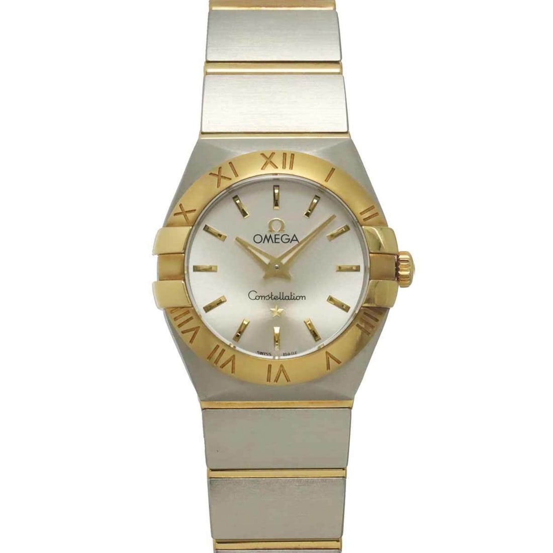 Omega Constellation Brushed Two-Tone 123 20 24 60 02 002 Women's Watch Silver 18K Yellow Gold Quartz: --- Catalog ---Category: SizeWrist Size: 18cm / 7.08''Case Diameter: 24mm / 0.94''Category: DesignType: WristwatchGender: WomenColor (Dial): SilverMaterial (Band): Stainless steel, Yellow gold (18K)Ma