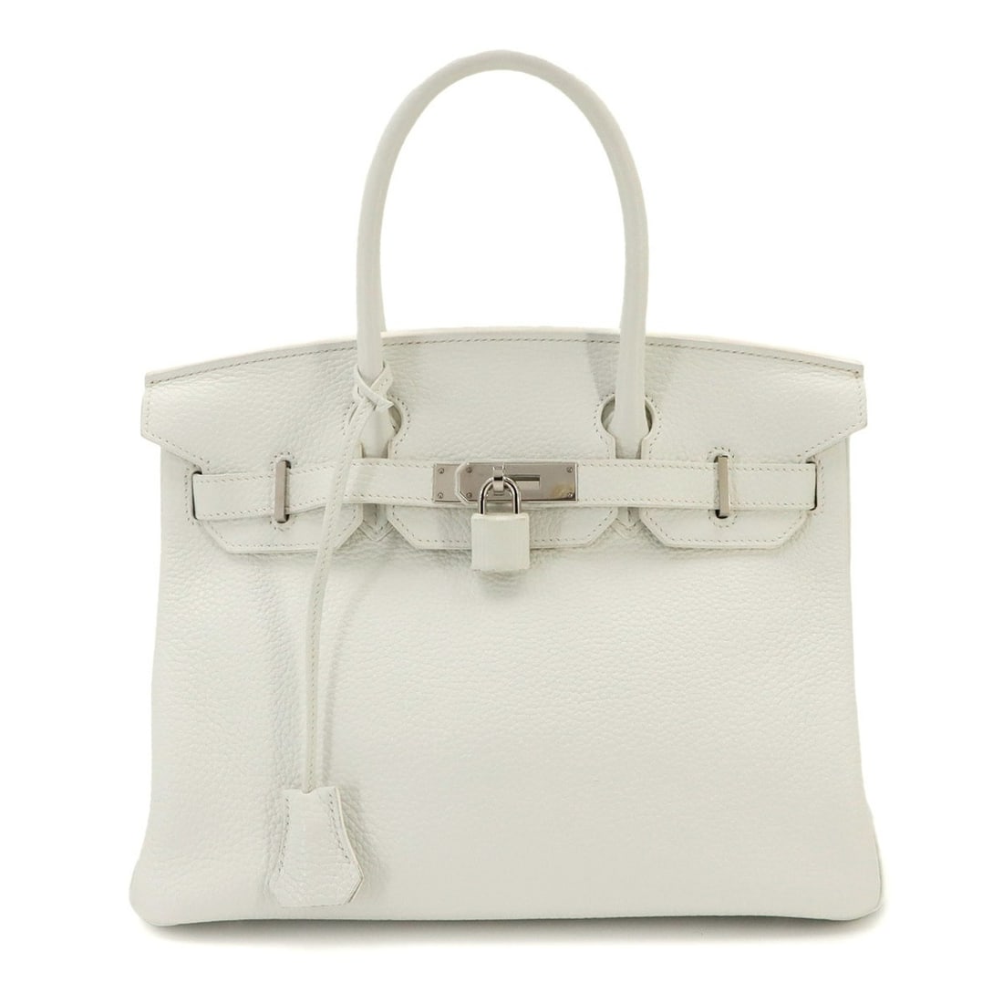 Hermes Birkin 30 Togo White Handbag with X Stamp and Silver Hardware: --- Catalog ---Category: SizeSize (HxWxD): 24cm x 30cm x 15cm / 9.44'' x 11.81'' x 5.9''Category: DesignType: HandbagColor: WhiteGender: WomenMaterial: Togo leather Category: GeneralBrand: HermesCount