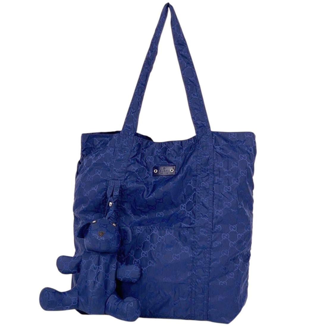 Gucci GUCCI Tote Bag GG Pattern Eco Teddy Bear Nylon Blue 223669 Women's: --- Catalog ---Category: SizeSize (HxWxD): 39cm x 33cm x 11.5cm / 15.35'' x 12.99'' x 4.52''Category: DesignType: Eco-bag, Tote bagColor: BlueGender: WomenMaterial: Nylon Category: GeneralBrand: Gucci