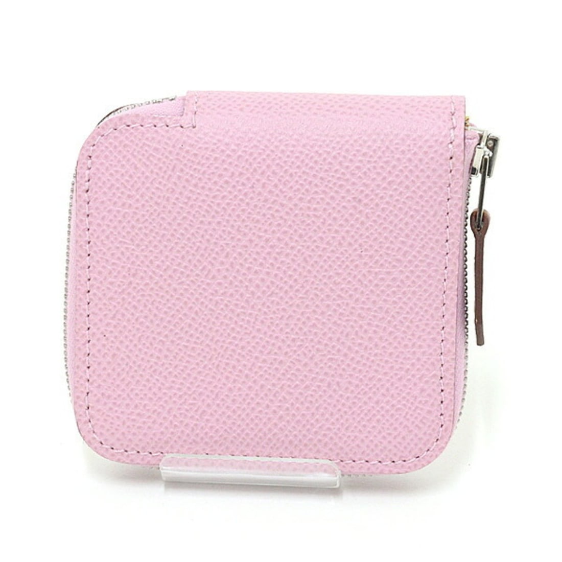 Hermes Azap Compact Mini Silk-in Coin Case, Epsom Leather, Mauve Sylvestre, U Stamp: --- Catalog ---Category: SizeSize (HxWxD): 8cm x 8cm x 1.2cm / 3.14'' x 3.14'' x 0.47''Category: DesignType: Coin purse/coin caseColor: JauneGender: WomenMaterial: Epsom leather , Silk Category: Gener