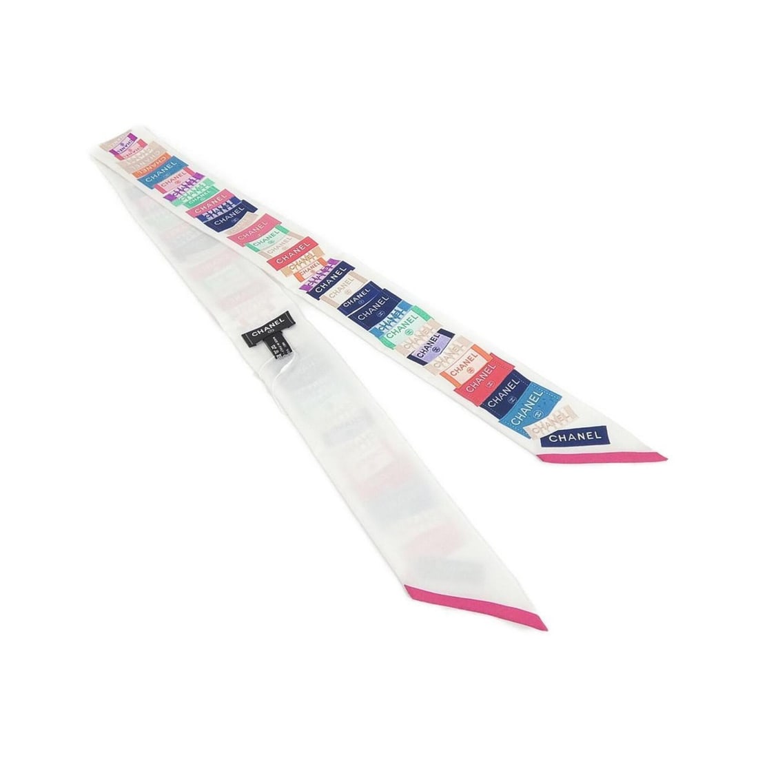 Chanel AA6568 Hairband: --- Catalog ---Category: SizeSize (LxW): 1.22m x 6cm / 48.03'' x 2.36''Category: DesignType: HeadbandColor: Multi-color, WhiteGender: WomenMaterial: SilkCategory: GeneralMPN: AA6568Brand: Chanel--- It