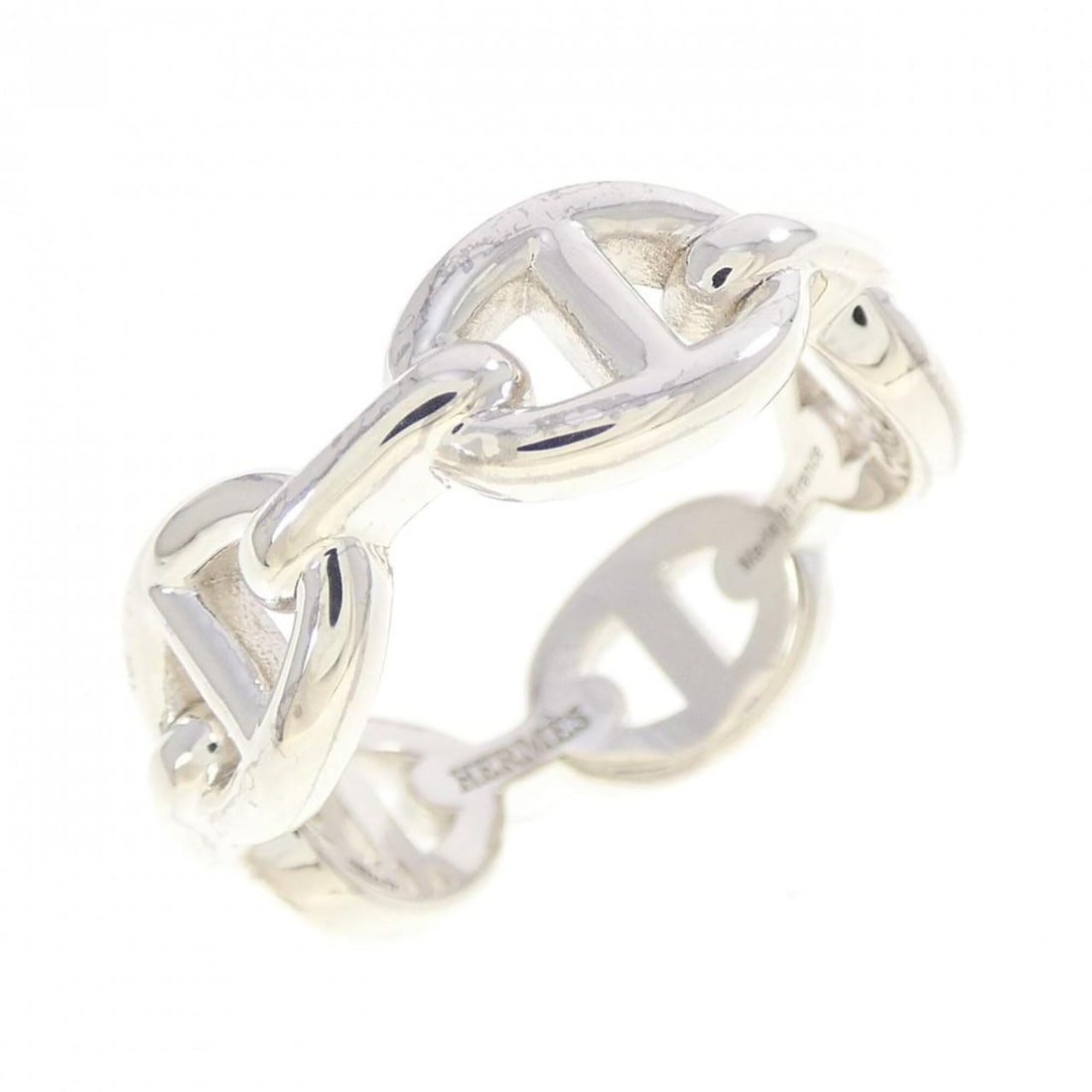 Hermes Hermès Chaine d'Ancre Enchainée Ring: --- Catalog ---Category: SizeUS Size: 7Brand Size: 54Category: DesignType: Band ringGender: WomenMaterial: Silver 925Category: GeneralMPN: H109507BBrand: Hermes--- Item List ---Section: