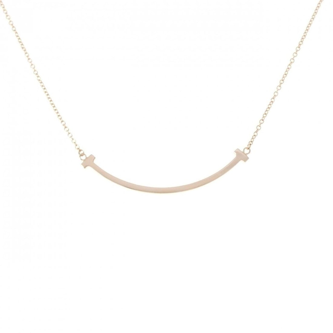 Tiffany T Smile Small Necklace: --- Catalog ---Category: SizePendant Size: 3.6mm x 37.8mm / 0.14'' x 1.48''Neck Circumference: 41 cm - 46 cm / 16.14'' - 18.11''Category: DesignGender: WomenMaterial: Pink gold (18K)Pendant Type: