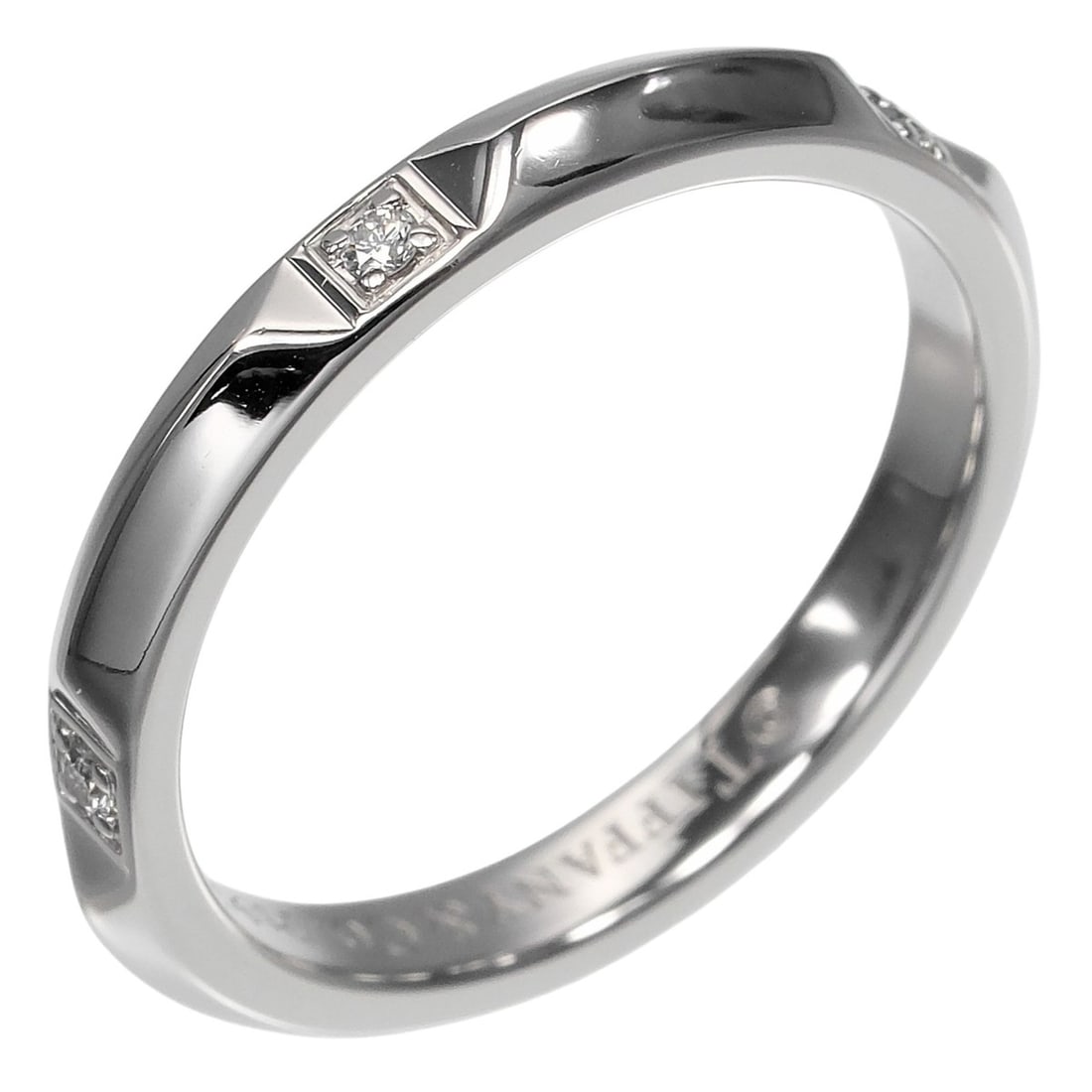 Tiffany & Co. True Ring, Size 11, Platinum 950, Diamond, Approx. 4.62g.: --- Catalog ---Category: SizeJP Size: 11US Size: 6Category: DesignColor: SilverGender: WomenMaterial: Platinum 950Category: GeneralBrand: Tiffany--- Item List ---Section: ConditionRanking: Rank A