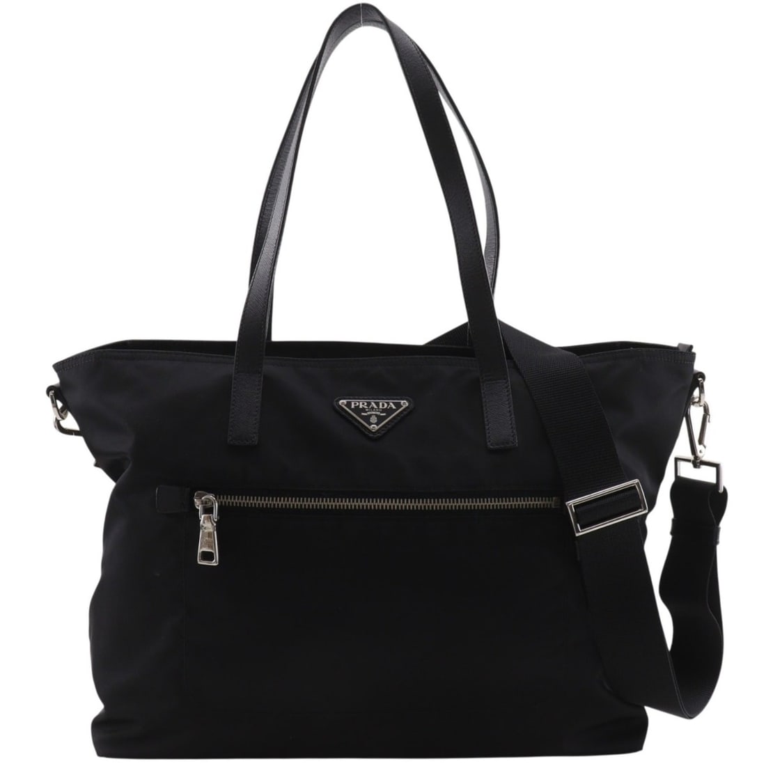 Prada PRADA 2-Way Shoulder Tote Bag 1BG842 Nylon Black A4 Women's