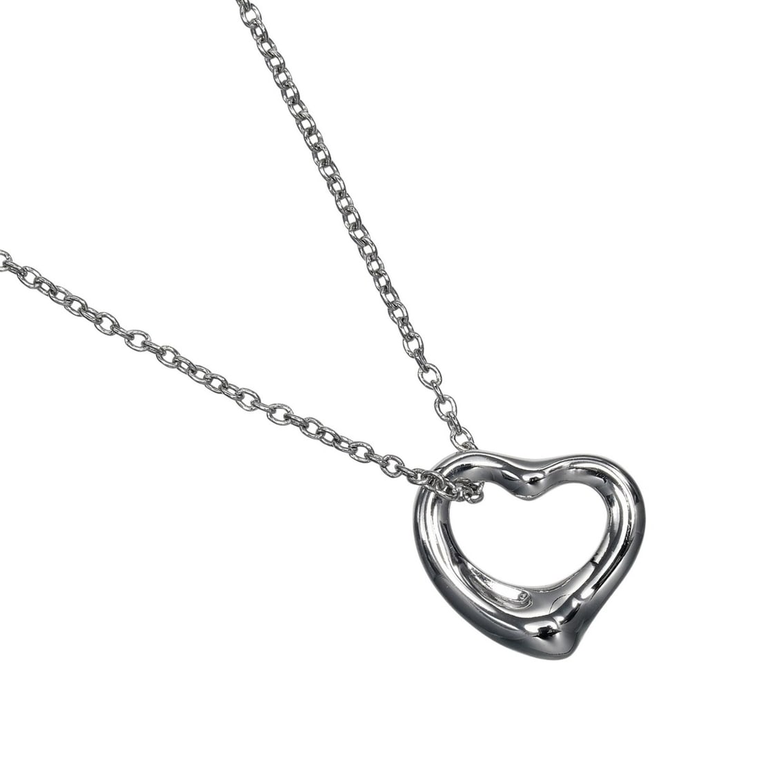 Tiffany & Co. Open Heart Necklace, Pt950 Platinum, approx. 3.7g.