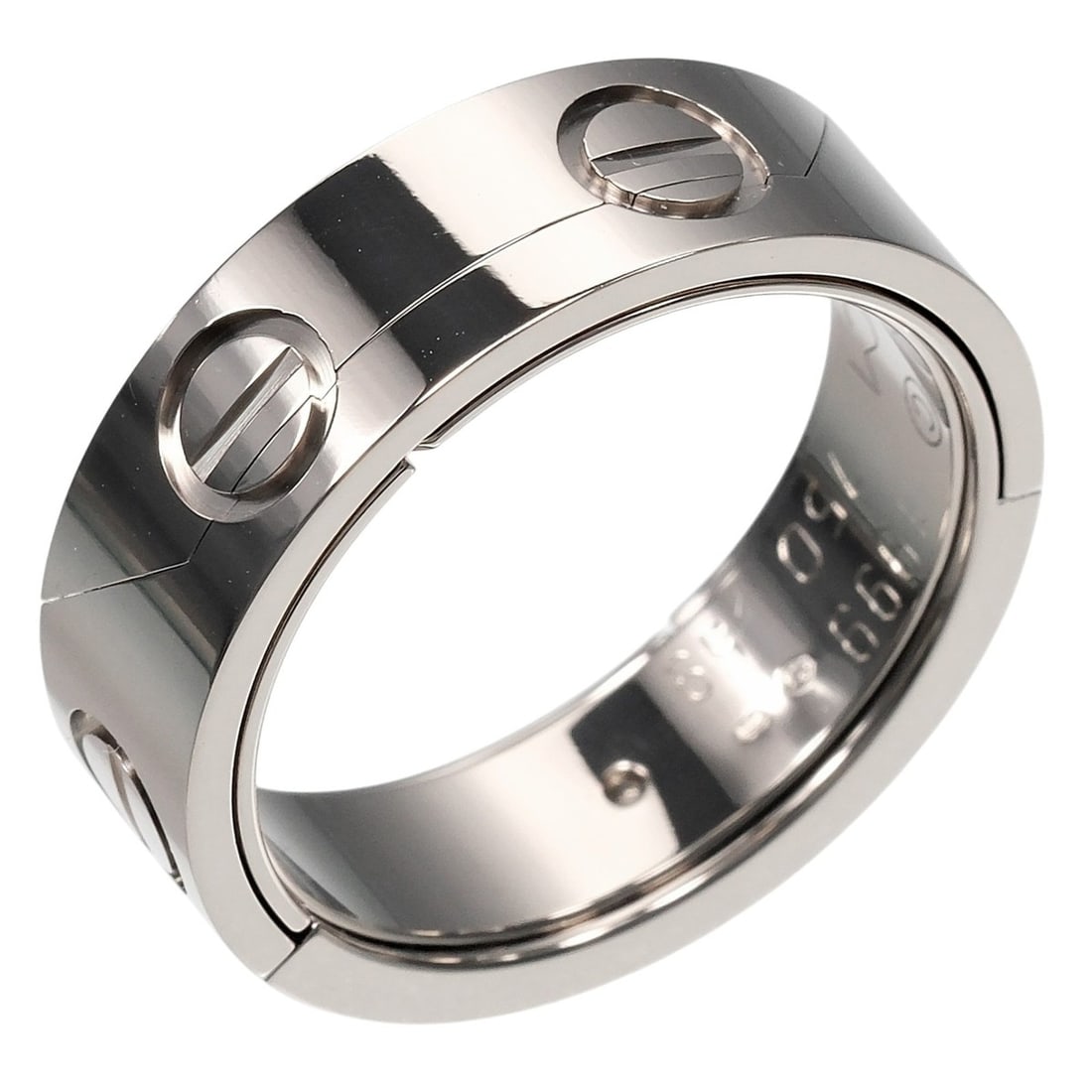 Cartier Astro Love Ring, Size 19, 18K White Gold, Approx. 14.63g: --- Catalog ---Category: SizeJP Size: 19US Size: 9.5Category: DesignColor: White goldGender: MenMaterial: White goldCategory: GeneralBrand: Cartier--- Item List ---Section: ConditionRanking: Rank A Us