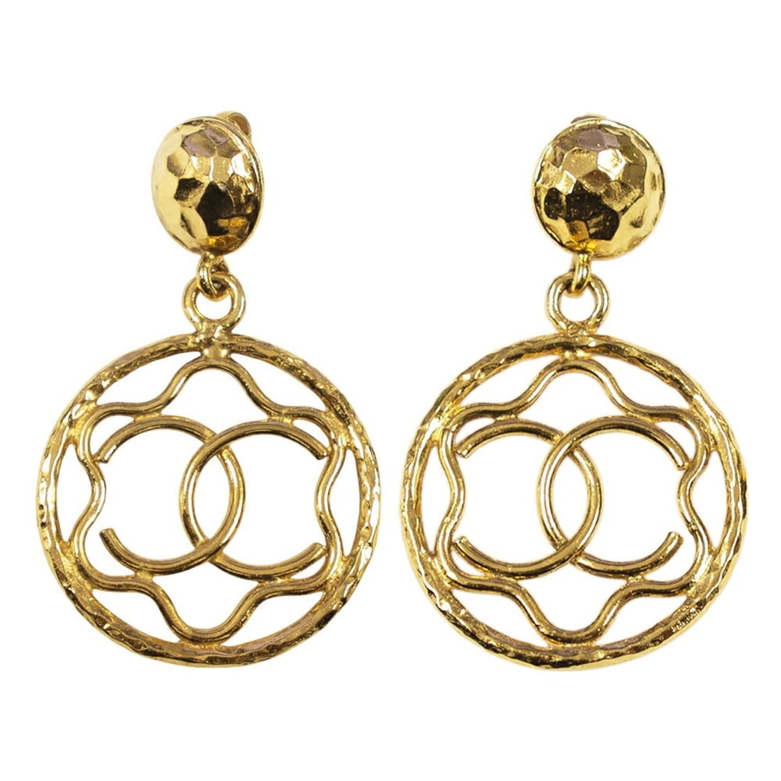 Chanel earrings, Coco Mark, swing, gold.: --- Catalog ---Category: SizeStone Size (HxW): 42.00mm x 70.00mm / 1.65'' x 2.76''Category: DesignColor: GoldGender: WomenCategory: GeneralBrand: ChanelCountry of Origin: France--- Item List ---Sectio