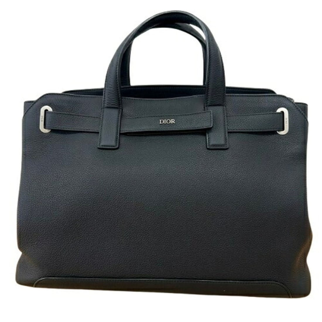 Christian Dior DIOR Normandy Tote Bag, Calfskin Leather, Black, Men's: --- Catalog ---Category: SizeSize (HxWxD): 30cm x 42cm x 18cm / 11.81'' x 16.53'' x 7.08''Category: DesignType: Tote bagColor: BlackGender: MenMaterial: Leather Category: GeneralBrand: Christian Dior-
