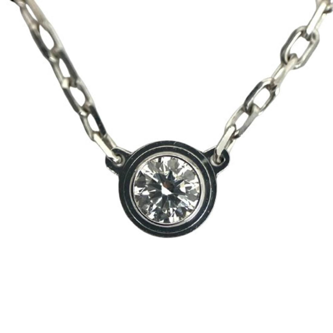 Cartier Damour Necklace, Diamond, 750 Gold, 18K White 40cm