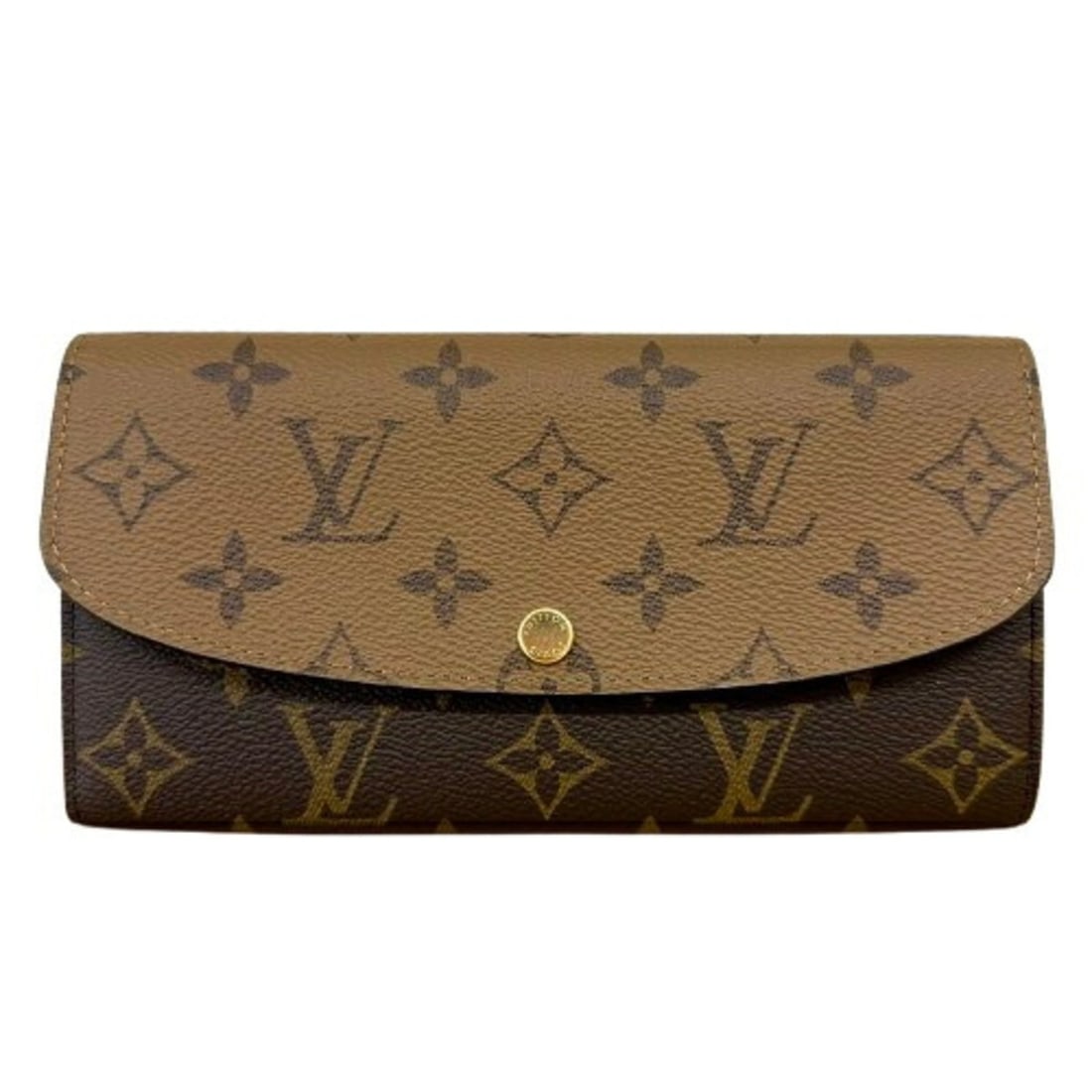 Louis Vuitton Monogram Reverse Portefeuille Emilie M82157 Long Wallet Leather Women's Men's: --- Catalog ---Category: SizeSize (HxWxD): 10cm x 19cm x 2cm / 3.93'' x 7.48'' x 0.78''Category: DesignType: Long wallet (bi-fold)Color: Brown, Monogram ReverseGender: Men,WomenMaterial: Monogram Reve
