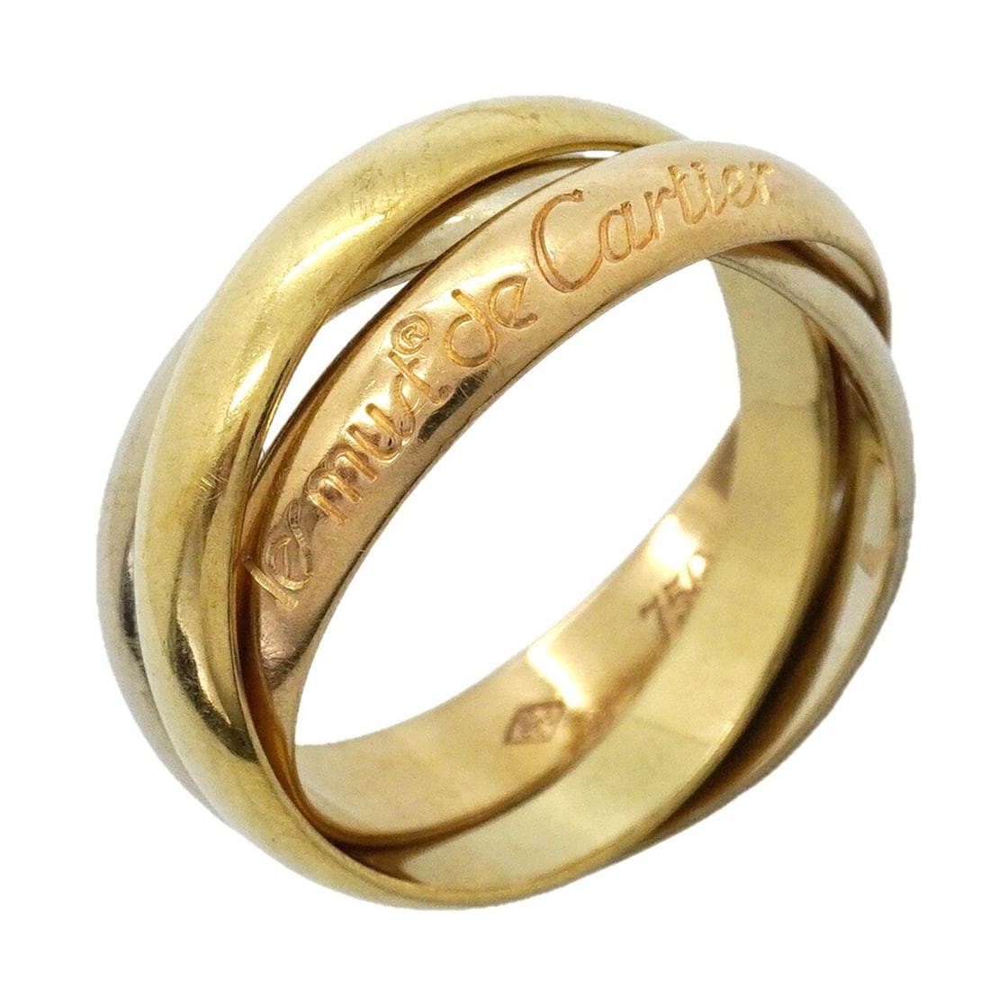 Cartier Trinity Classic Ring, available in 18K Yellow Gold, White and Pink size #49 (Women's).