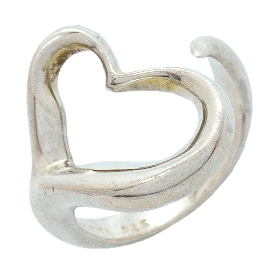 Tiffany & Co. Heart Ring, Sterling Silver 925, Size 10, Women's