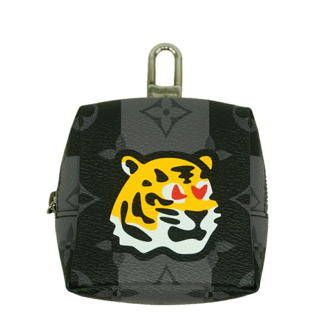 Louis Vuitton Keychain Charm Monogram Eclipse Portefeuille Squared Bag/Pouch MP3224 Black Grey Men's