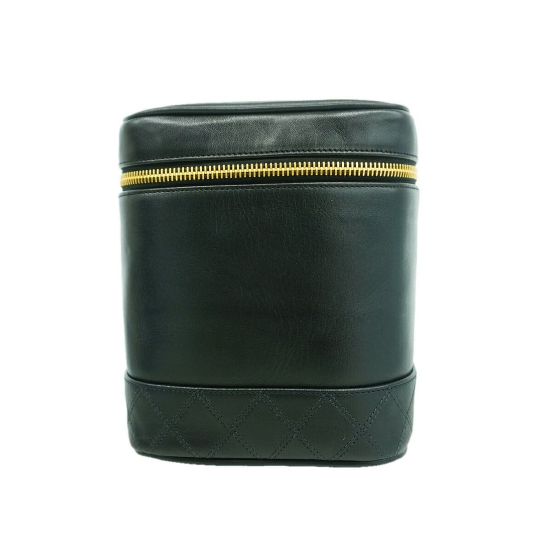 Chanel Bicolore Lambskin Handbag/Vanity Bag, Black, Women's