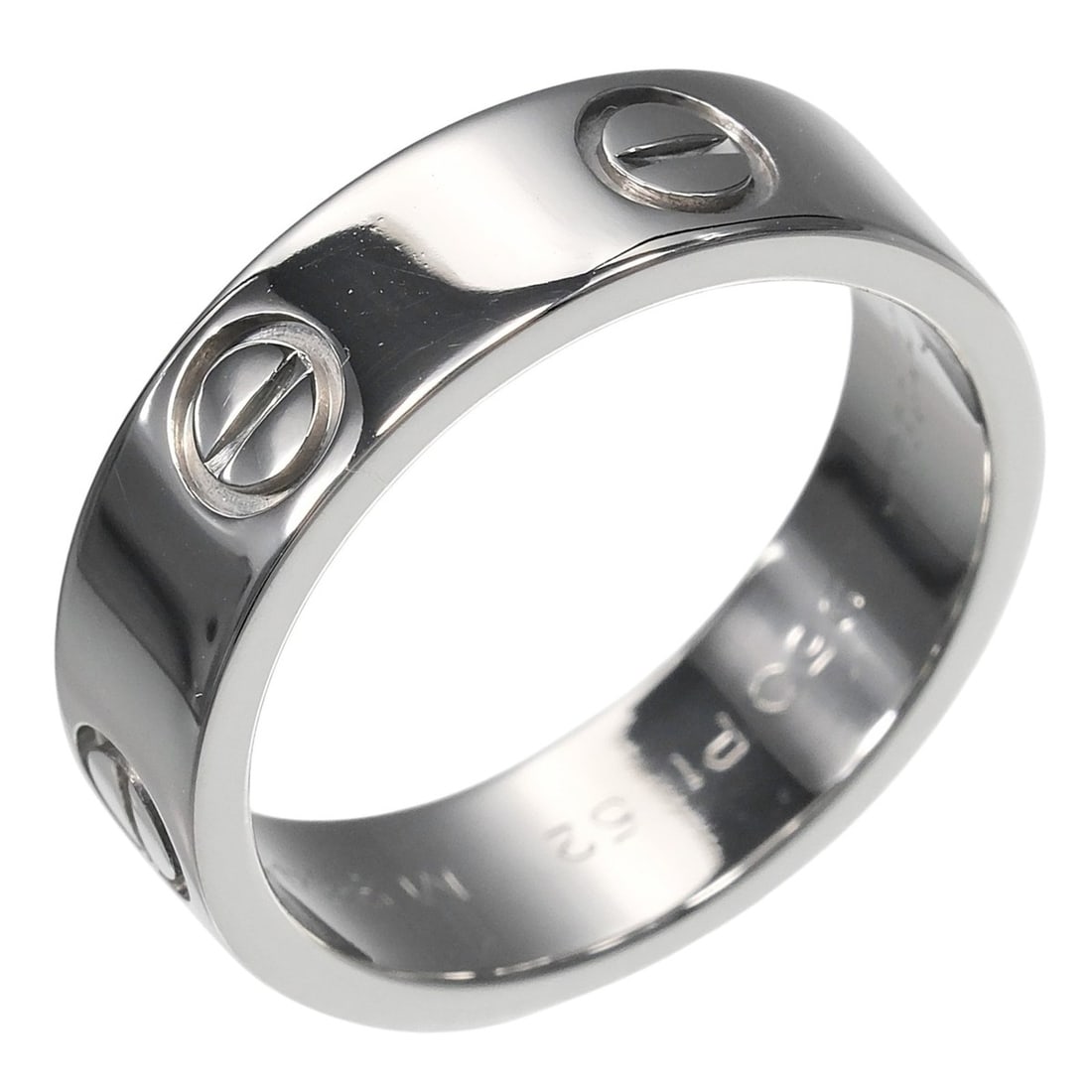 Cartier Love Ring, Size 12, Platinum 950, Approx. 9.0g
