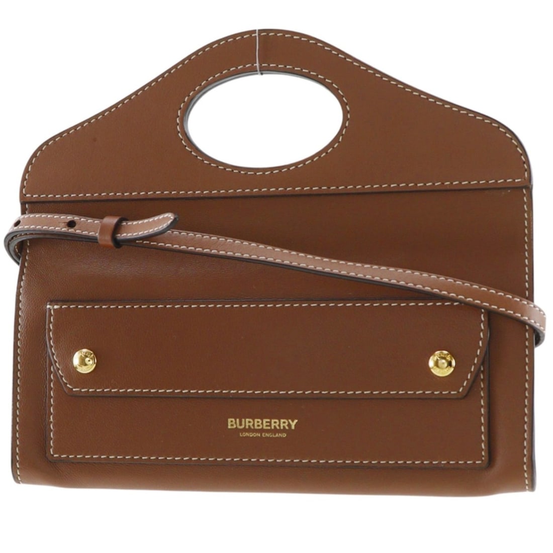 Burberry Pocket Clutch - 2-way Shoulder Bag/Pochette Leather Brown Women's: --- Catalog ---Category: SizeSize (HxWxD): 11cm x 19cm x 1.5cm / 4.33'' x 7.48'' x 0.59''Category: DesignType: Clutch bag, PochetteColor: BrownGender: WomenMaterial: Leather Category: GeneralBrand: Bu