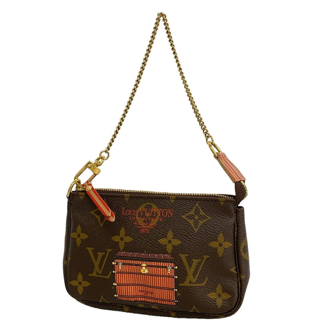 Louis Vuitton Monogram Trunk & Lock Mini Pochette Accessoires Bag/Pouch M60417 Brown Women's: --- Catalog ---Category: SizeSize (HxWxD): 9.5cm x 14.5cm x 3cm / 3.74'' x 5.7'' x 1.18''Category: DesignType: PouchColor: BrownGender: WomenCategory: GeneralMPN: M60417Brand: Louis Vuitton--- Item Li