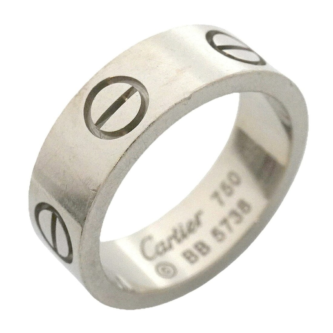 Cartier Love Ring, 18K White Gold, Size 48, Ladies'