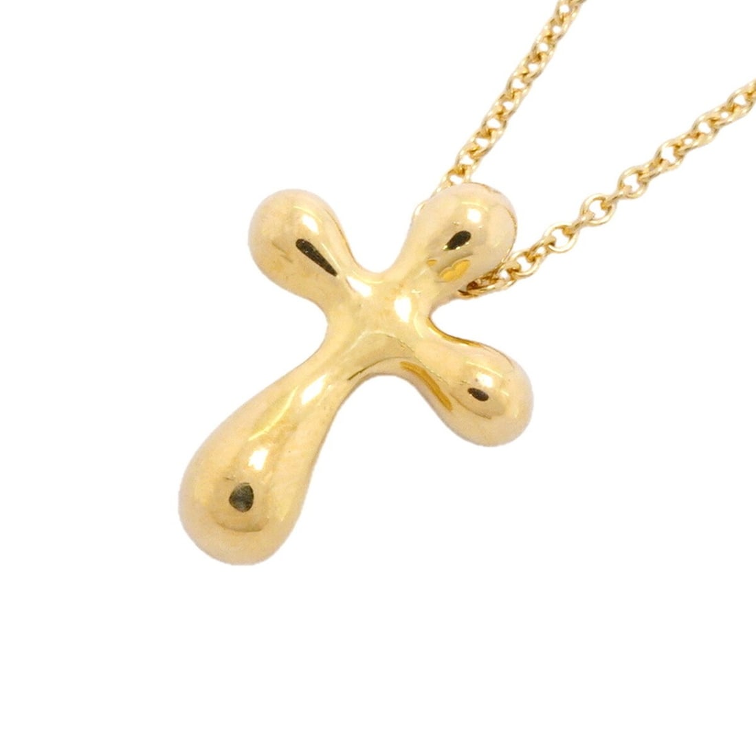 Tiffany & Co. Small Cross Necklace, 18K Yellow Gold, Women's: --- Catalog ---Category: SizePendant Size: 15.4mm x 11.6mm / 0.6'' x 0.45''Neck Circumference: 41 cm / 16.14''Category: DesignGender: WomenMaterial: Yellow gold (18K)Necklace Type: NecklaceCategory: G