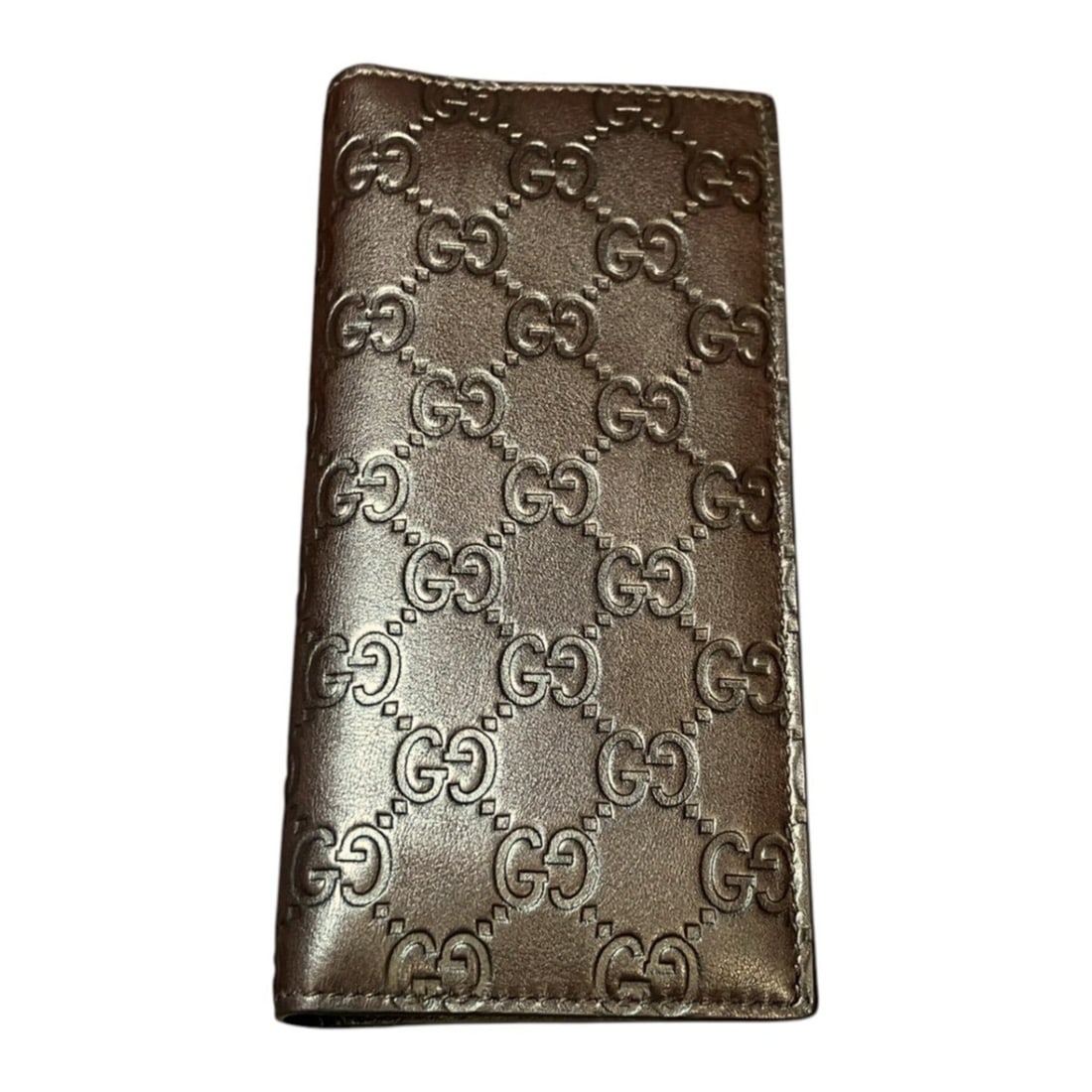 Gucci GUCCI Long Wallet, Shima Pattern, Bi-fold, Calf Leather, Nylon x Polyester, 307774: --- Catalog ---Category: SizeSize (HxWxD): 17.5cm x 8.5cm x 2cm / 6.88'' x 3.34'' x 0.78''Category: DesignType: Long wallet (bi-fold)Color: BrownGender: MenMaterial: Nylon , Polyester , Leather Leathe