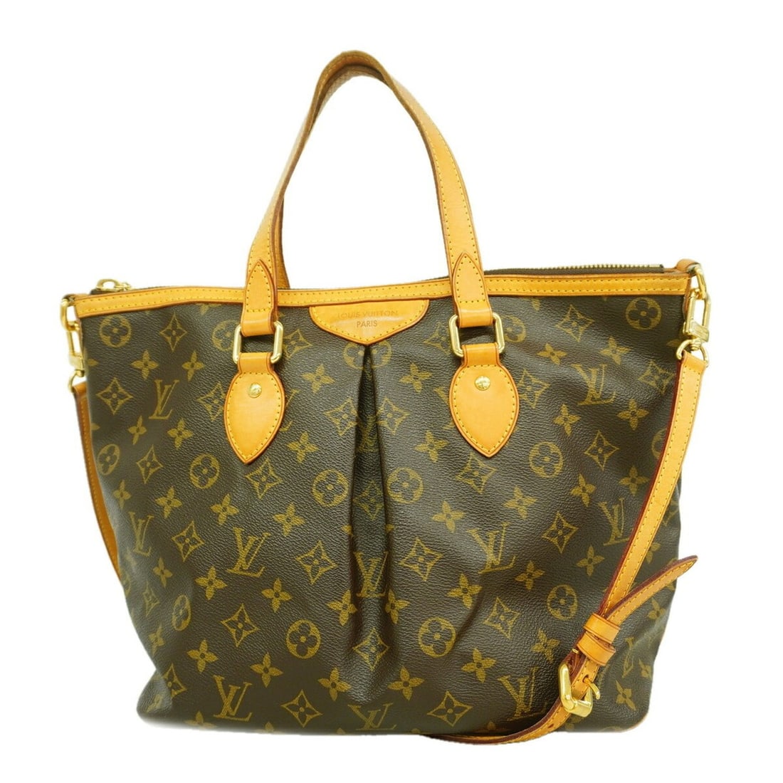 Louis Vuitton Monogram Palermo PM Handbag M40145 Brown 2-way bag for women