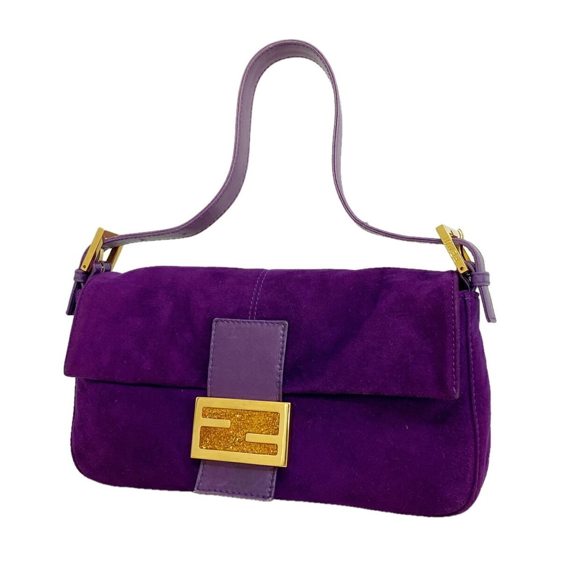 Fendi Mamma Bucket Suede Handbag, Purple, Women's: --- Catalog ---Category: SizeSize (HxWxD): 15cm x 26cm x 4.5cm / 5.9'' x 10.23'' x 1.77''Category: DesignType: HandbagColor: PurpleGender: WomenMaterial: Suede Hardware Color: GoldCategory: GeneralBra