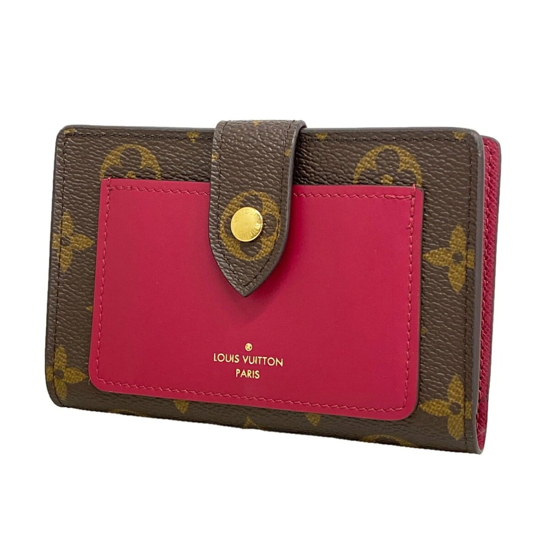 Louis Vuitton Monogram Portefeuille Juliette Wallet M69433 Brown Fuchsia Women's