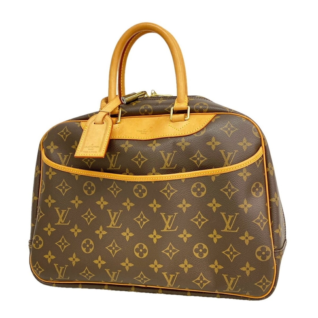 Louis Vuitton Monogram Deauville Handbag M47270 Brown Women's