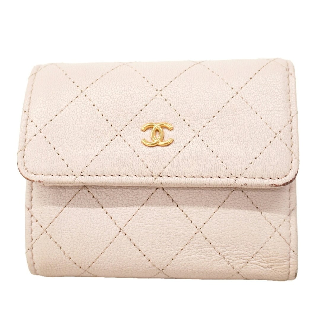Chanel Tri-fold Wallet, Matelassé Leather, Pink, Women's: --- Catalog ---Category: SizeSize (HxWxD): 9.5cm x 10.5cm x 3cm / 3.74'' x 4.13'' x 1.18''Category: DesignType: Wallet (tri-fold)Color: PinkGender: WomenMaterial: Leather Category: GeneralBrand: Chane