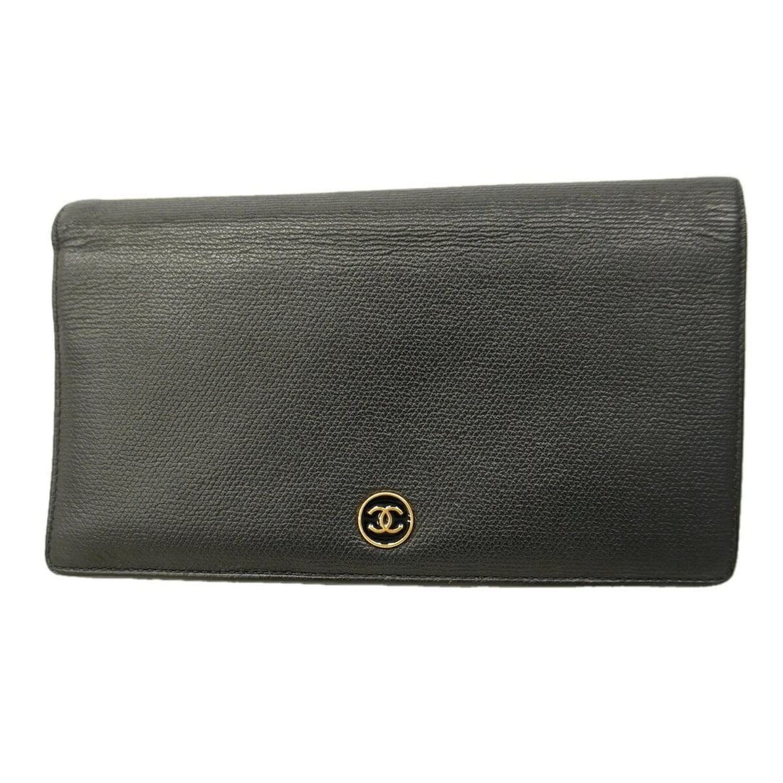 Chanel Long Wallet, Coco Button, Caviar Leather, Black, Women's: --- Catalog ---Category: SizeSize (HxWxD): 10.5cm x 18.5cm x 2cm / 4.13'' x 7.28'' x 0.78''Category: DesignType: Long wallet (bi-fold)Color: BlackGender: WomenMaterial: Grained Calfskin Category: Gene
